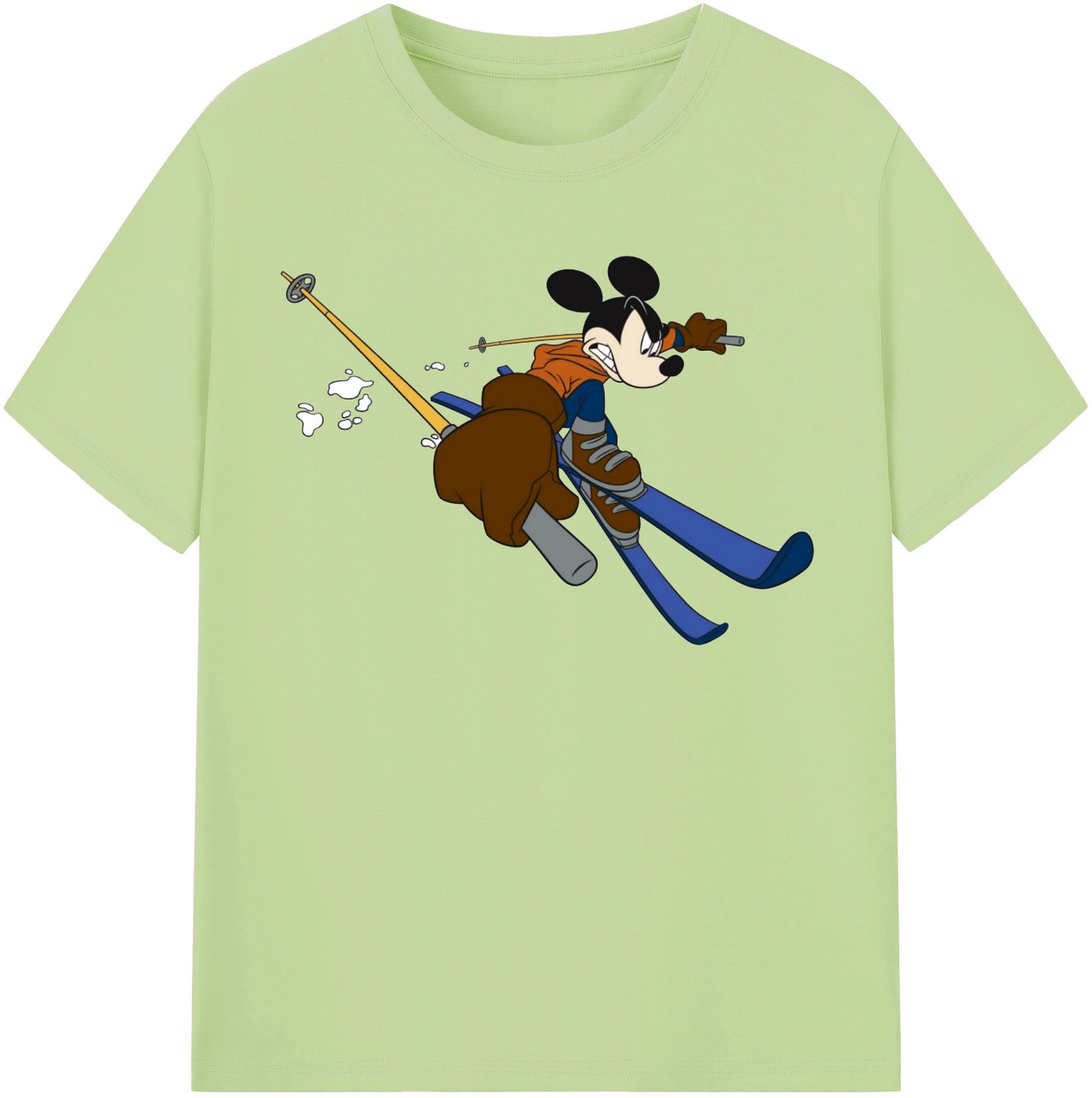 （画像用） ミッキーマウス Mickey Mouse 綿100％半袖Tシャツ（フロントプリント）